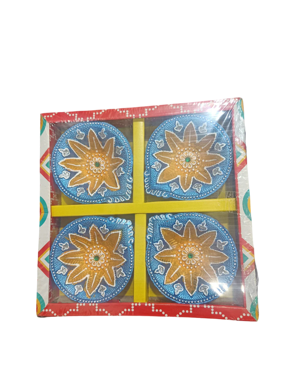 AM0207 Handmade Decorative Diyas For Diwali Diwali Decoration (4 Pcs) - Image 10