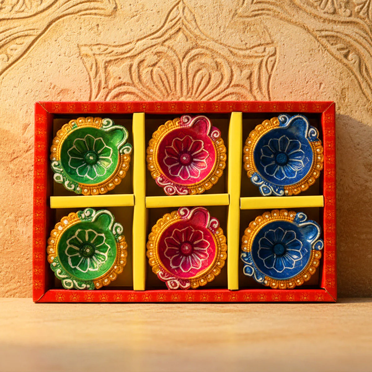 AM0208 Handmade Decorative Diyas For Diwali Decoration (6 Pcs) - Image 6