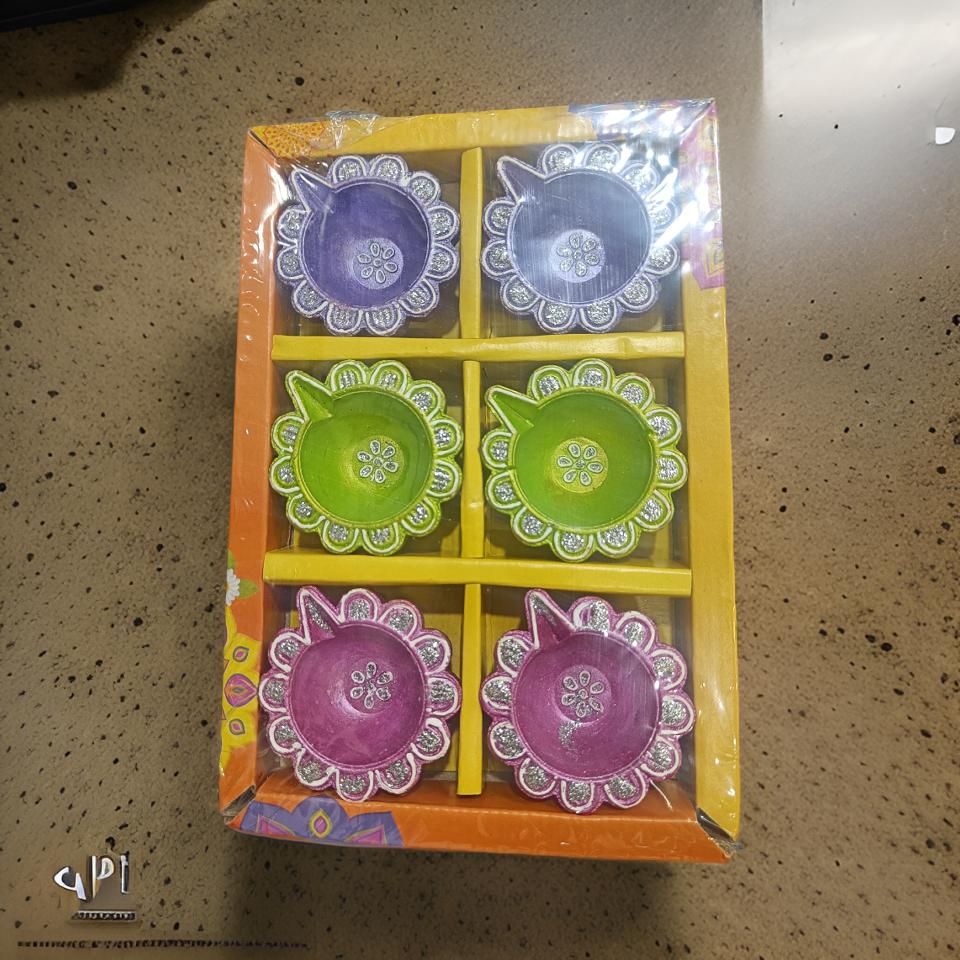 AM0208 Handmade Decorative Diyas For Diwali Decoration (6 Pcs) - Image 8