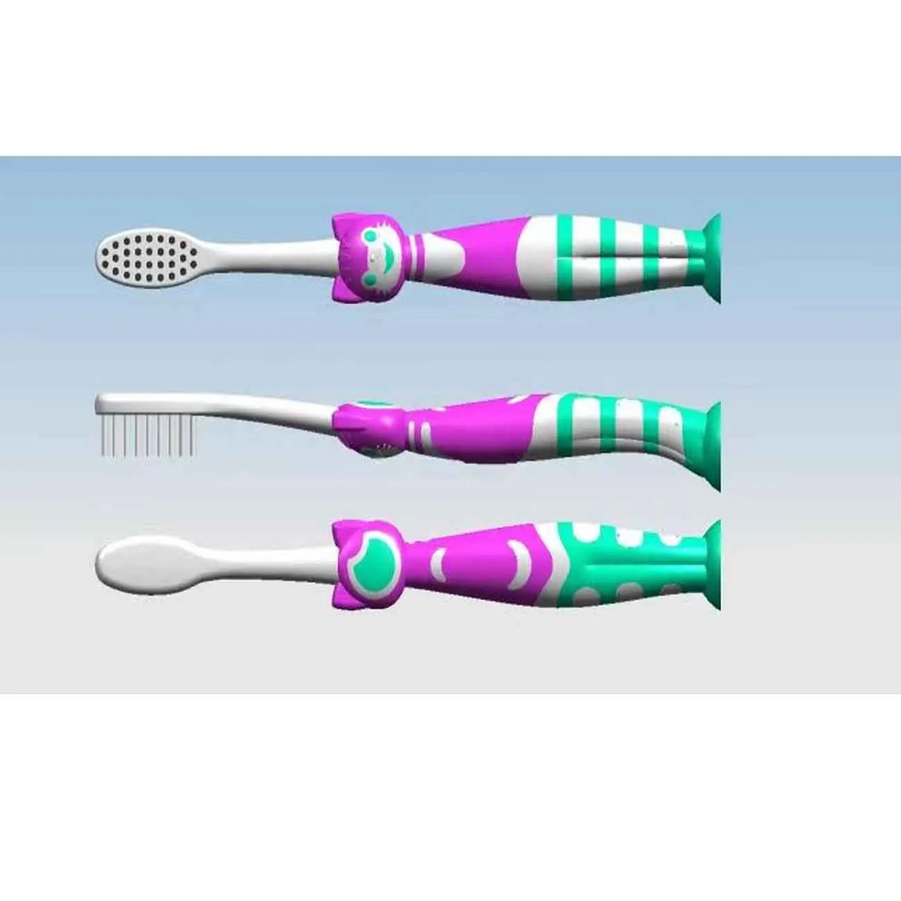 AM0213 Gooral high Quality Cartoon Kids Toothbrush for children (1Pcs) - Image 3