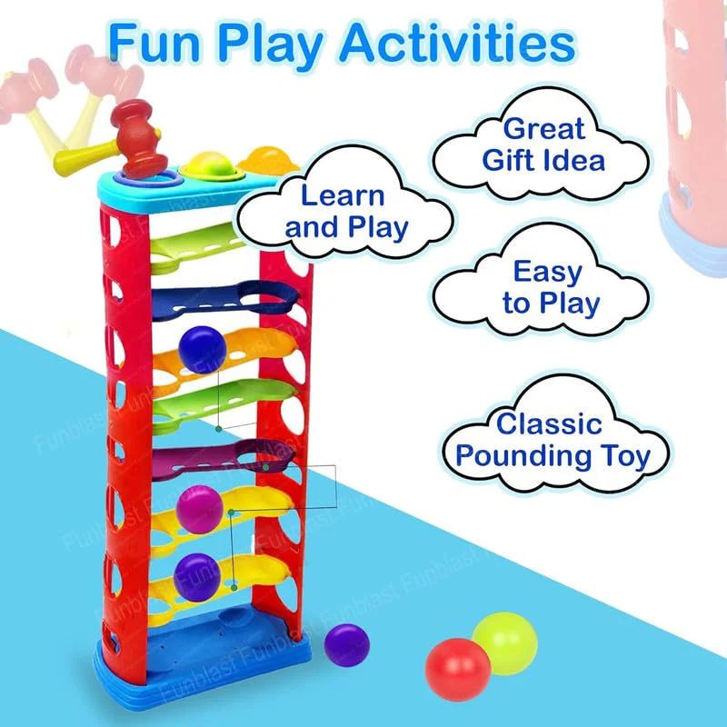 AM0237 Hammer Ball Toy Set with 6 Balls 1 Hammer - Image 3