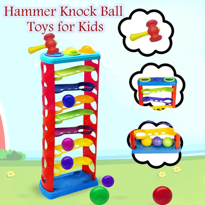 AM0237 Hammer Ball Toy Set with 6 Balls 1 Hammer - Image 4