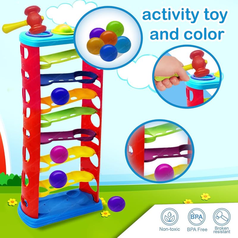 AM0237 Hammer Ball Toy Set with 6 Balls 1 Hammer - Image 5