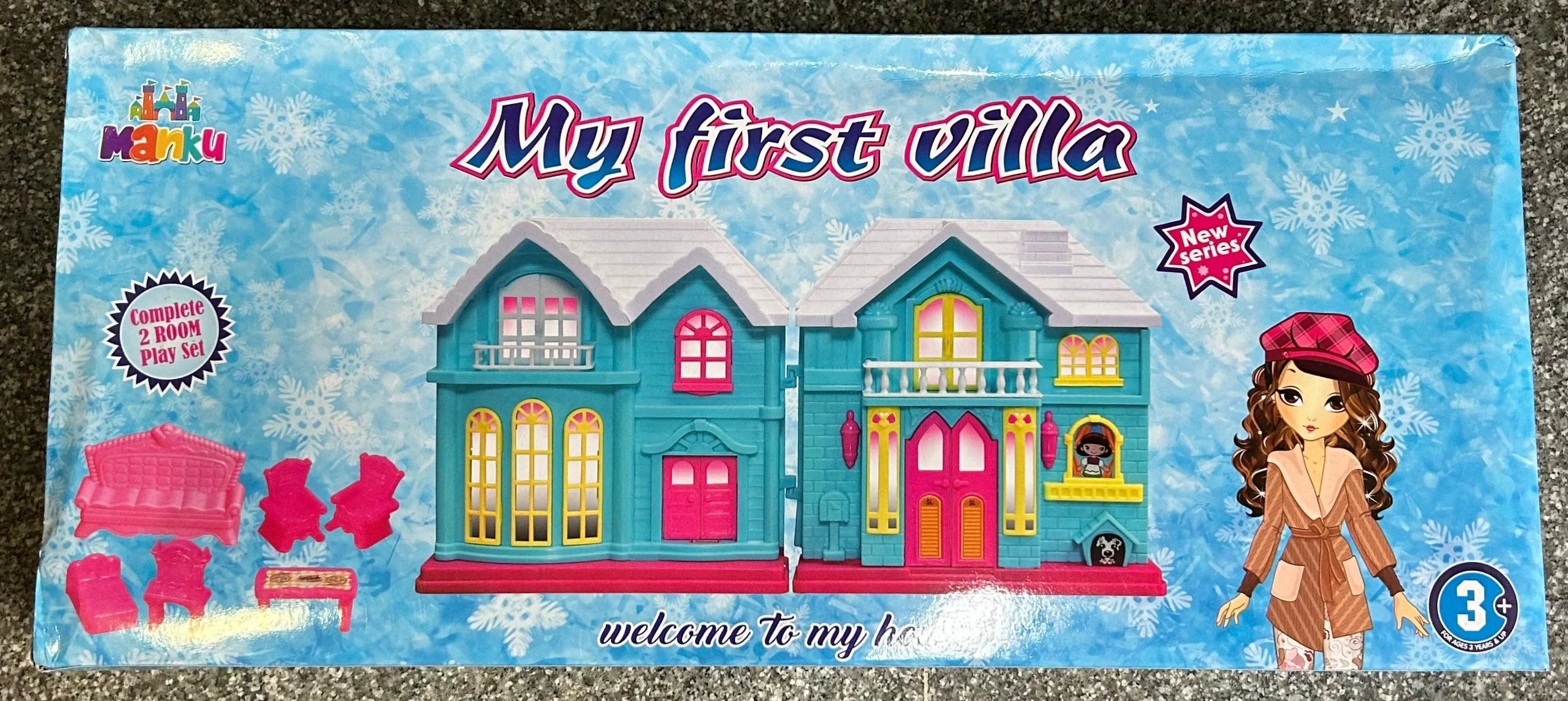 AM0296 Medium Doll House My First Villa Play Set | Doll House with Furniture | Play Set for Kids - Image 2