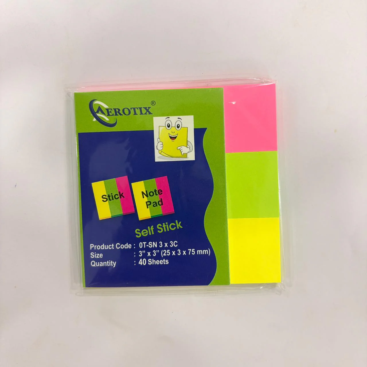 AM0433 JC 3" X 3" Multicolour Sticky Notes (Pack of 1, 100/50 Sheets per pad) - Image 10