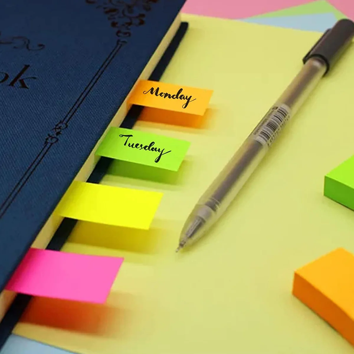 AM0433 JC 3" X 3" Multicolour Sticky Notes (Pack of 1, 100/50 Sheets per pad) - Image 2