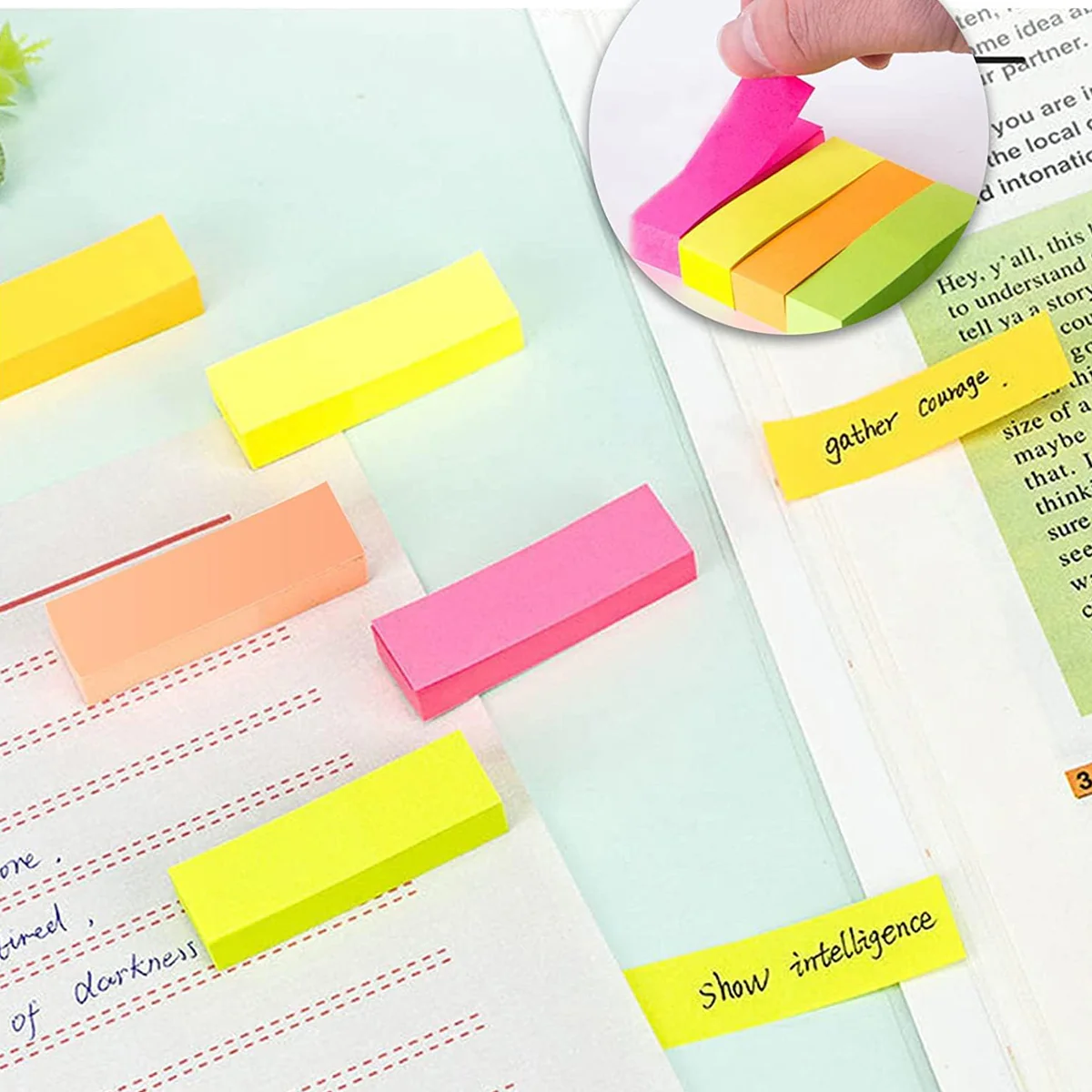 AM0433 JC 3" X 3" Multicolour Sticky Notes (Pack of 1, 100/50 Sheets per pad) - Image 3