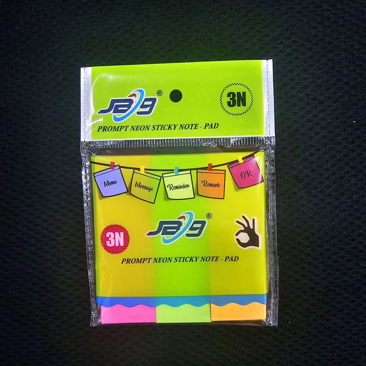 AM0433 JC 3" X 3" Multicolour Sticky Notes (Pack of 1, 100/50 Sheets per pad) - Image 8