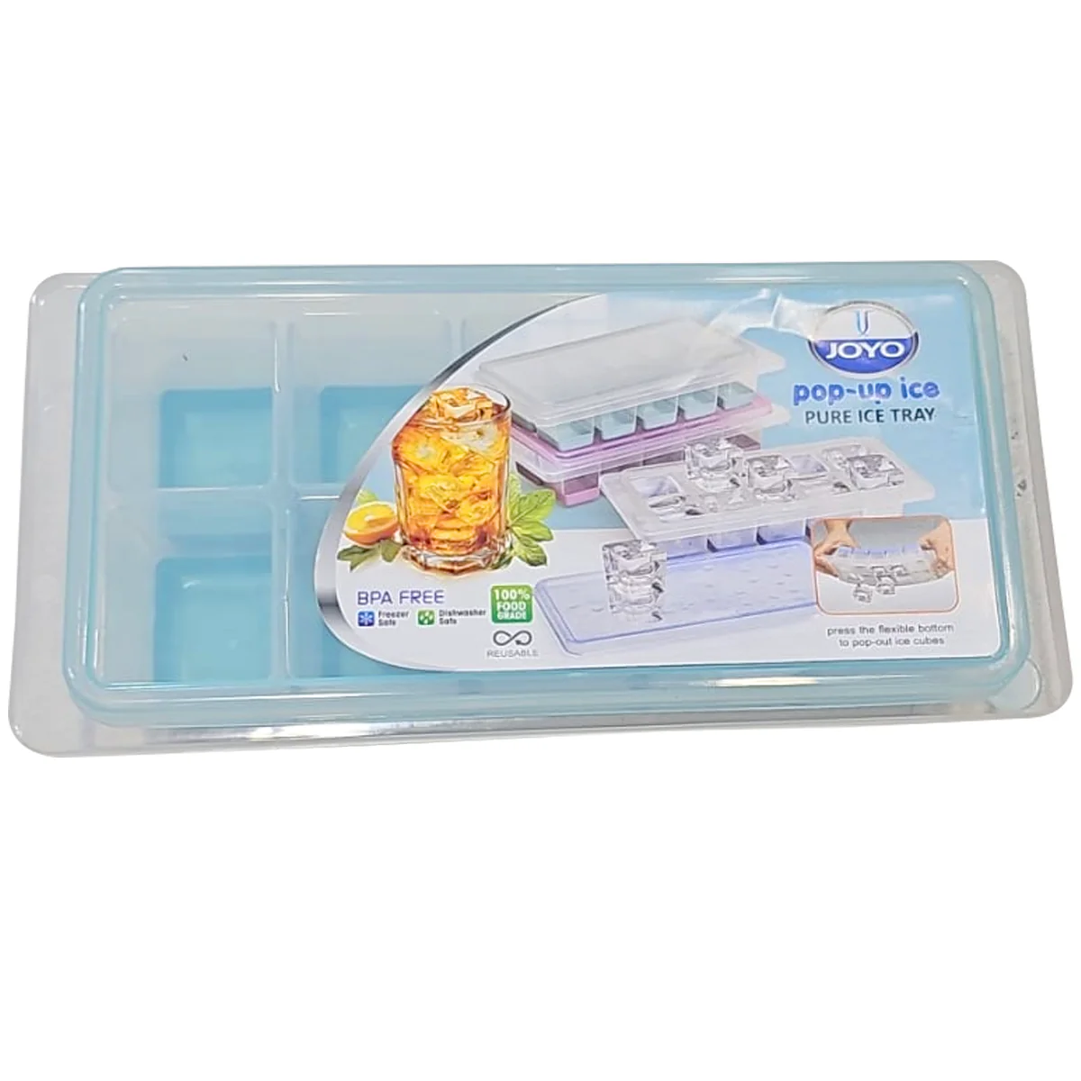 AM0536 Joyo Pop Up Pure Ice Tray With Lid - Image 3