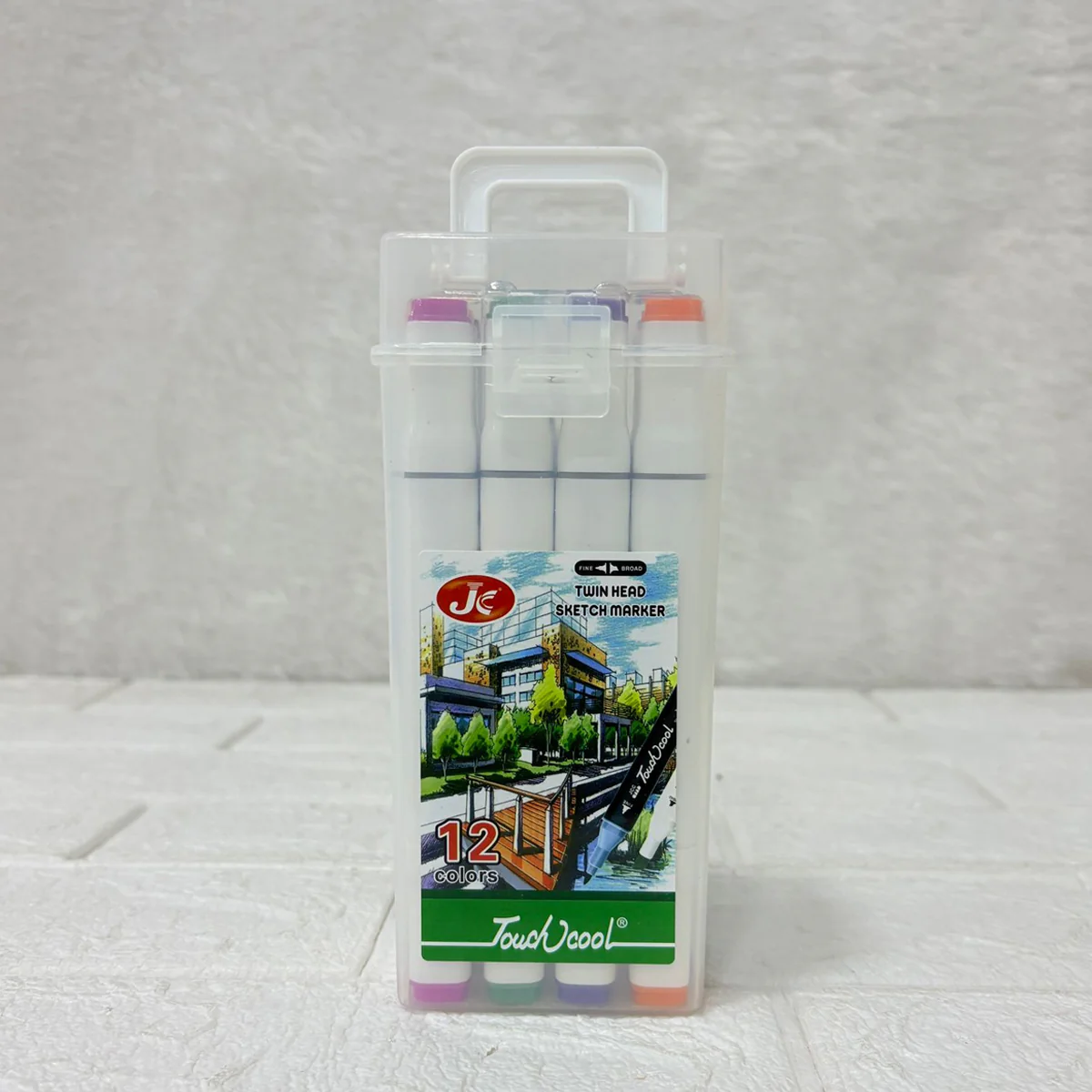 AM0554 12 Pcs Art Markers | Double Brush Tipped Markers Pen | Dual Head Marker - Image 2