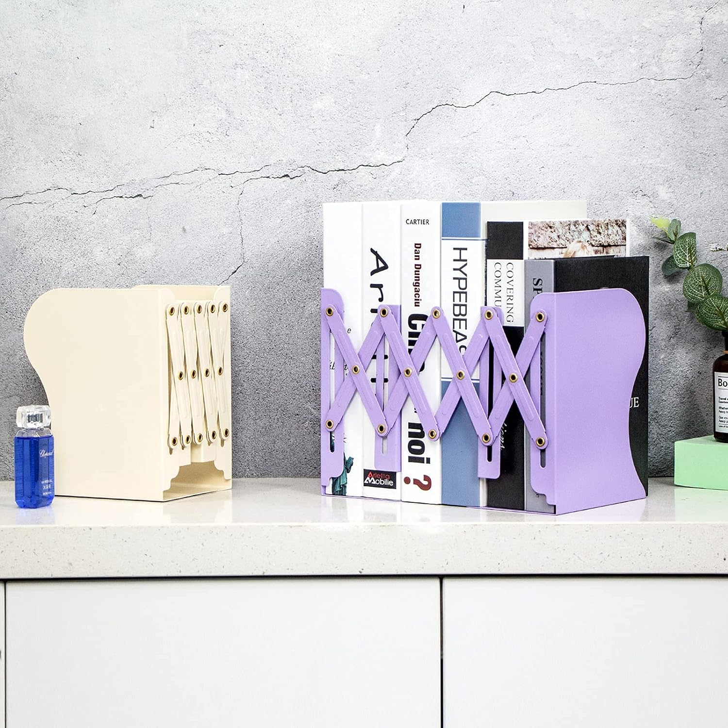 AM0557 Bookends for Shelves, Book Organizer for Desk - Image 5