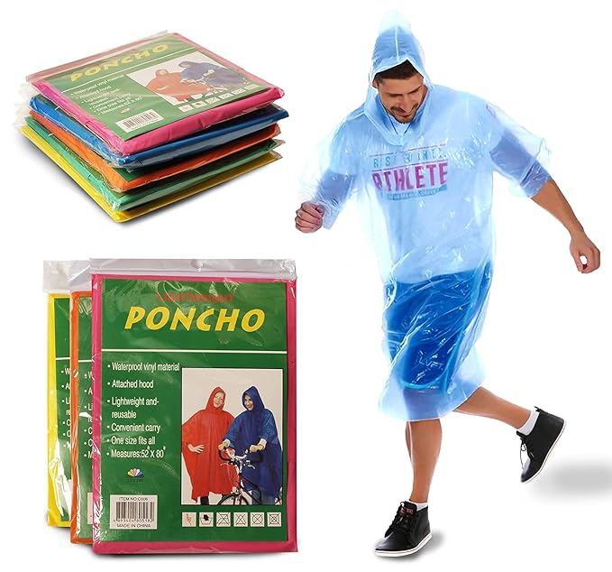 AM0673 Poncho Raincoat, Emergency Raincoats with Hoods - Image 3