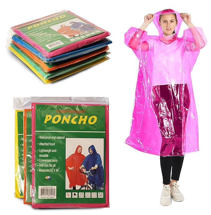 AM0673 Poncho Raincoat, Emergency Raincoats with Hoods - Image 7