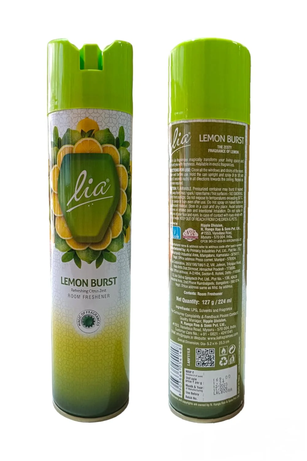 AM0701 Lia Home Air Freshener (Lemon Burst) 224ml - Image 3