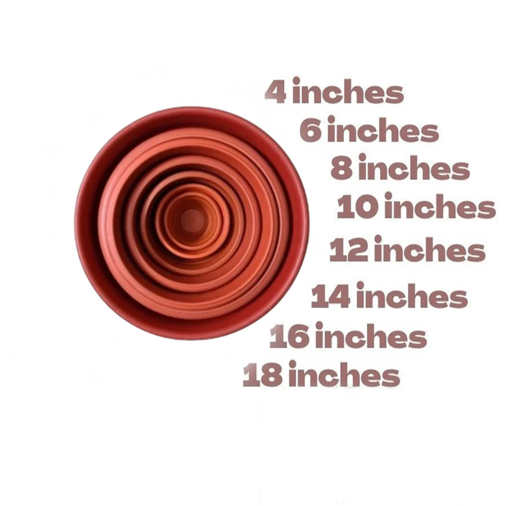 AM0809 Deep Virgin Plastic Round Planter 12 inch - Image 12