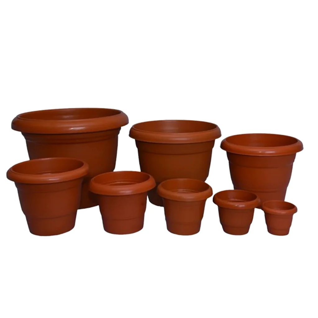 AM0809 Deep Virgin Plastic Round Planter 12 inch - Image 13