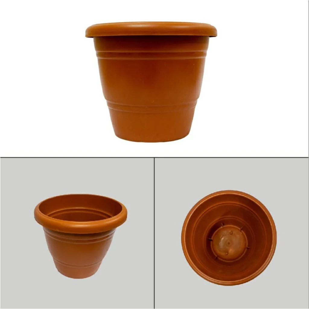 AM0812 Deep Virgin Plastic Round Planter 18 inch - Image 10