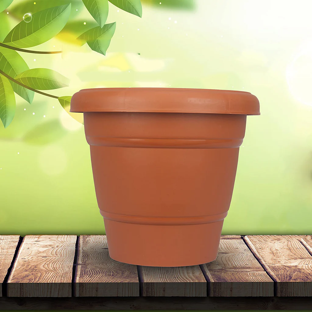 AM0812 Deep Virgin Plastic Round Planter 18 inch - Image 8
