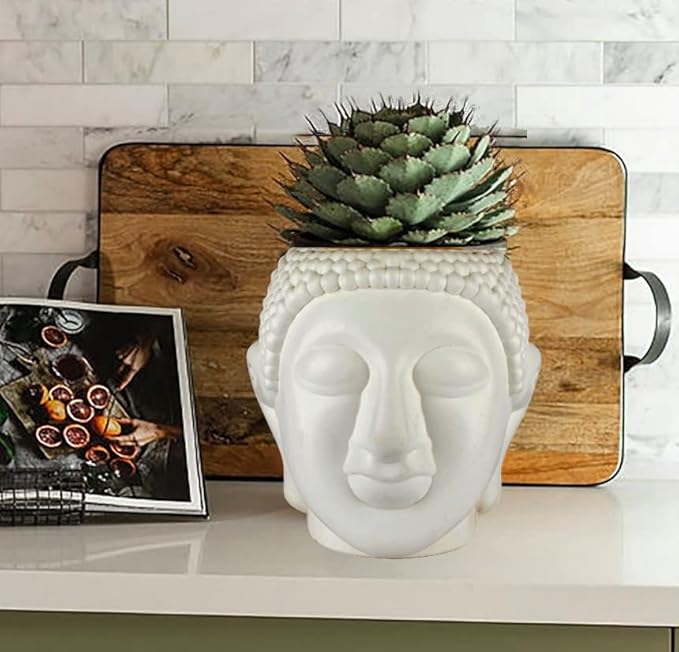AM0823 Buddha Theme 10 inch Flower Plant Plastic Pot - Image 3