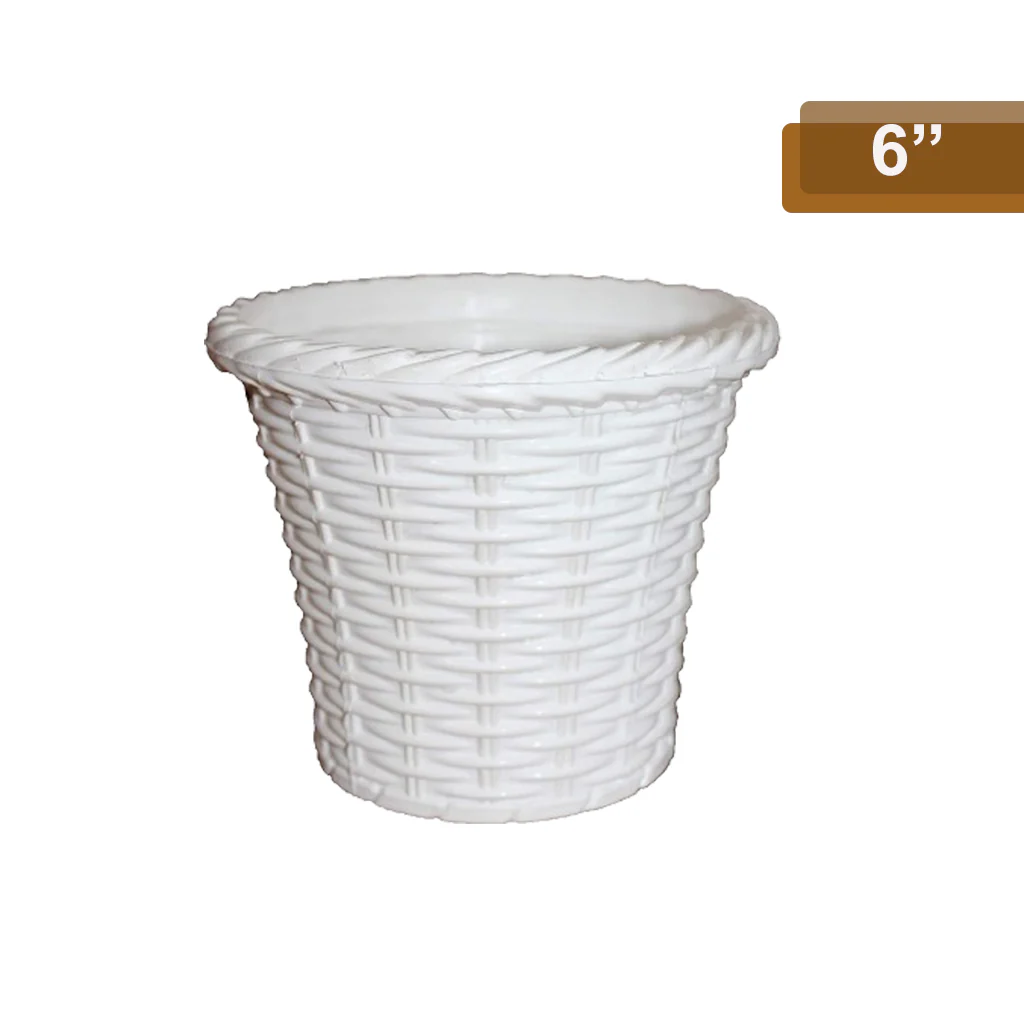 AM0825 Ap Juhi Pot 6 inch -Multicolor Designer Plastic Flower pots - Image 2