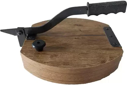 AM0909 Wooden Roti Maker Press Machine With Handle for Kitchen - Image 2