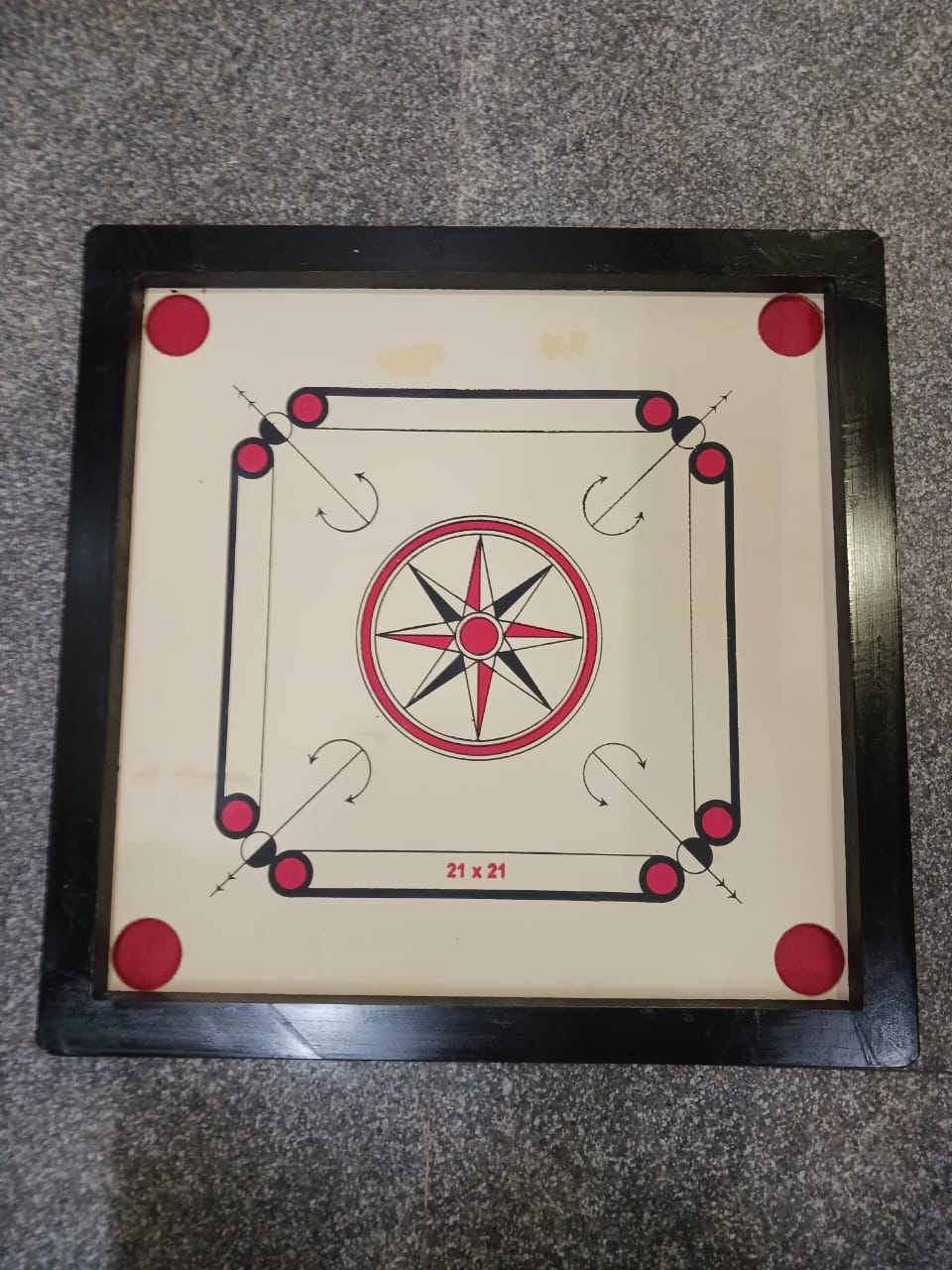 AM0903 Carrom Board 21X21 INCHES CARROM Wooden 53.34 cm - Image 2
