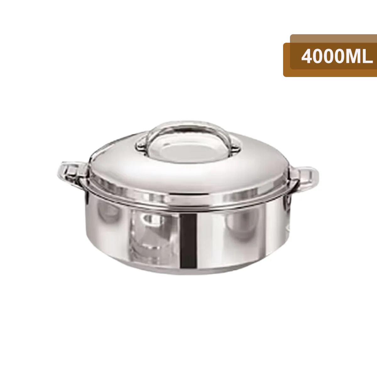 AM0916 Stainless Steel Casserole, 4000ml, Silver - Image 2