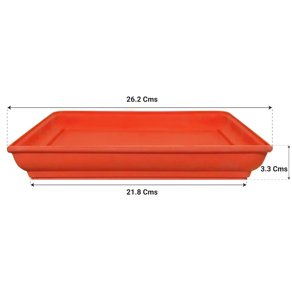 AM0934 Flower Pot Square Plastic Plant 10 Inch Saucer Tray Plant Pot - Image 9