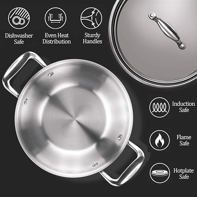 AM0974 Milton Pro Cook Triply Kadhai 24cm Designed For Healthy Cooking - Image 4