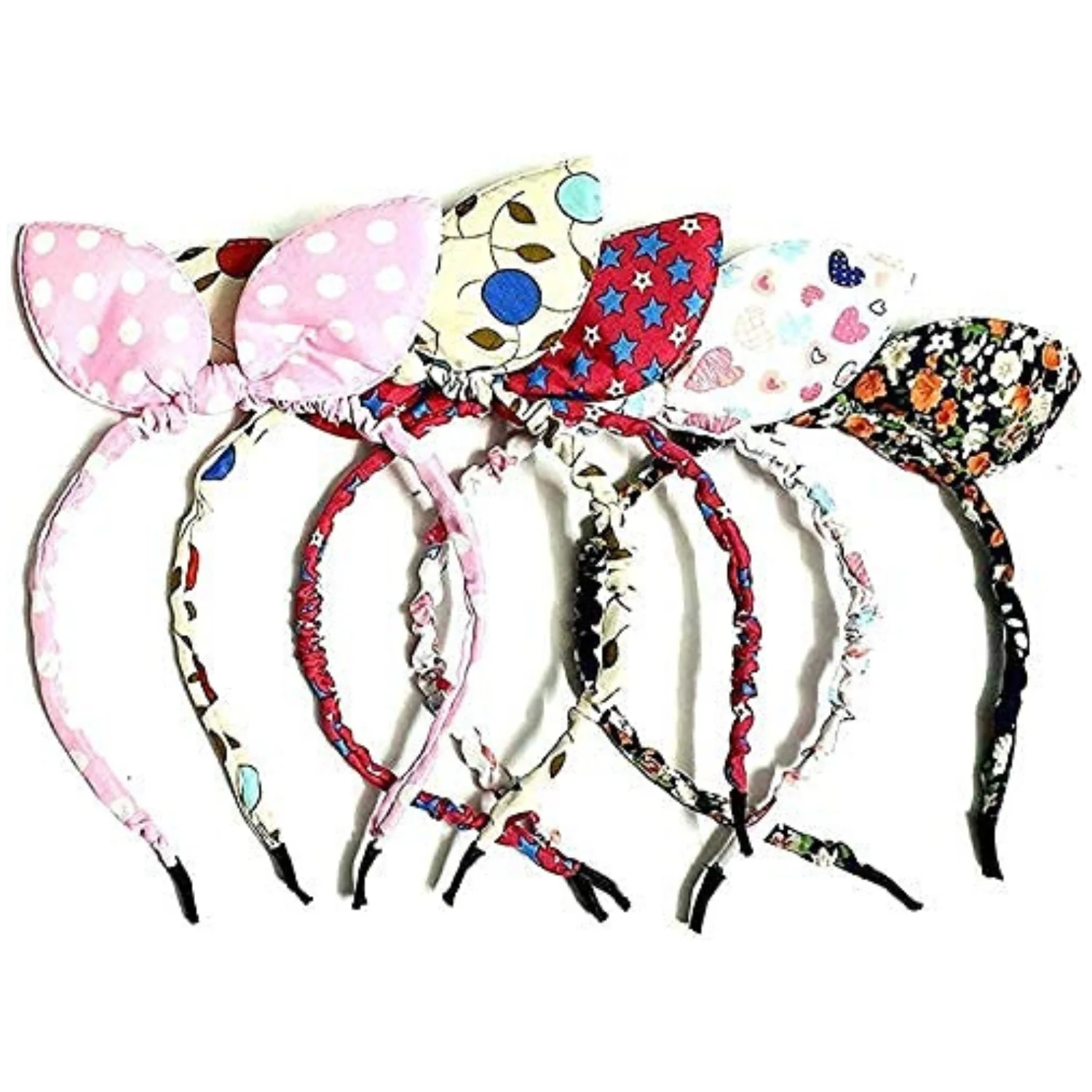 AM1026 Fancy Rabbit Ears Hairband for Girls (MultiColor) - 1 Pcs