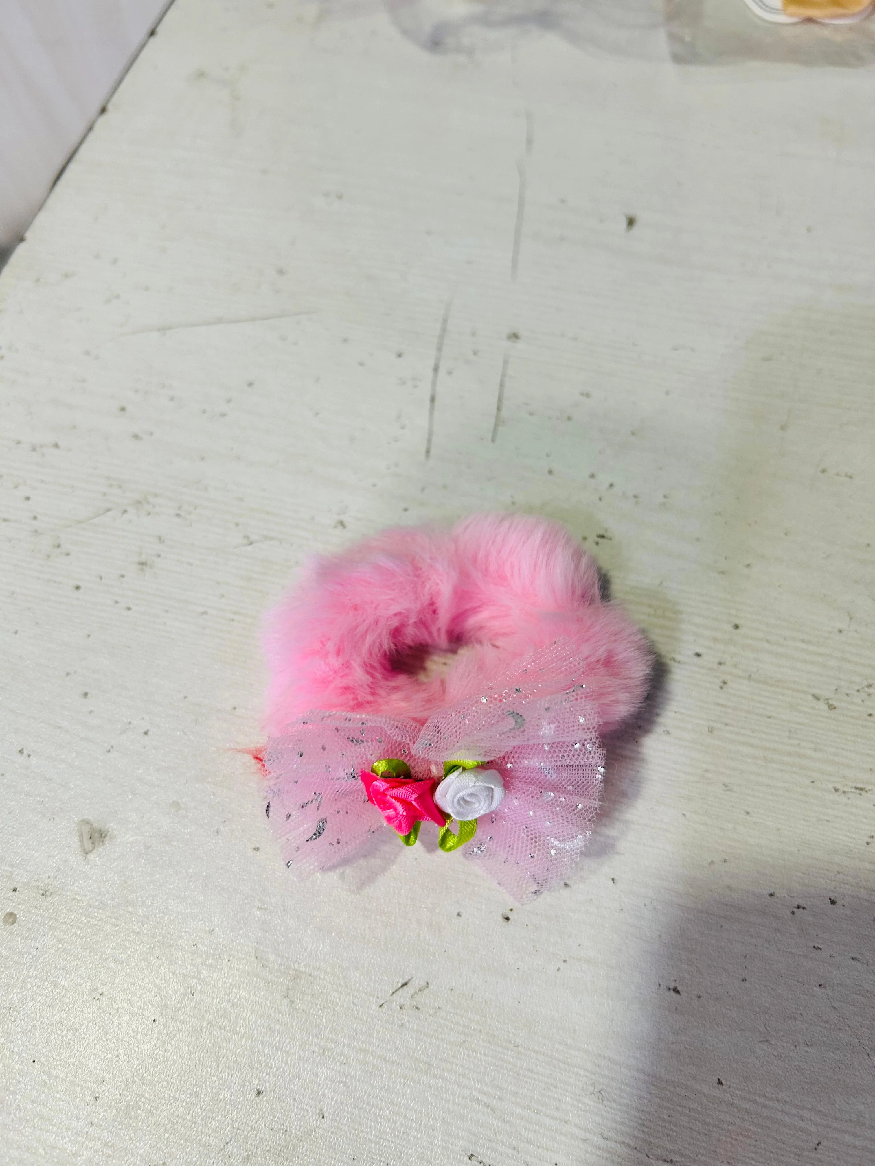 AM1029 Scrunchies Fancy Faux Fur Elastic Hair Bands - 1 Pcs - Image 7