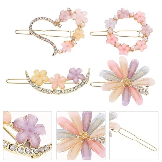 AM1030 Bridal Metal Hairpins Flower Hair Clip for Girls & Womens - 1 Pcs - Image 3