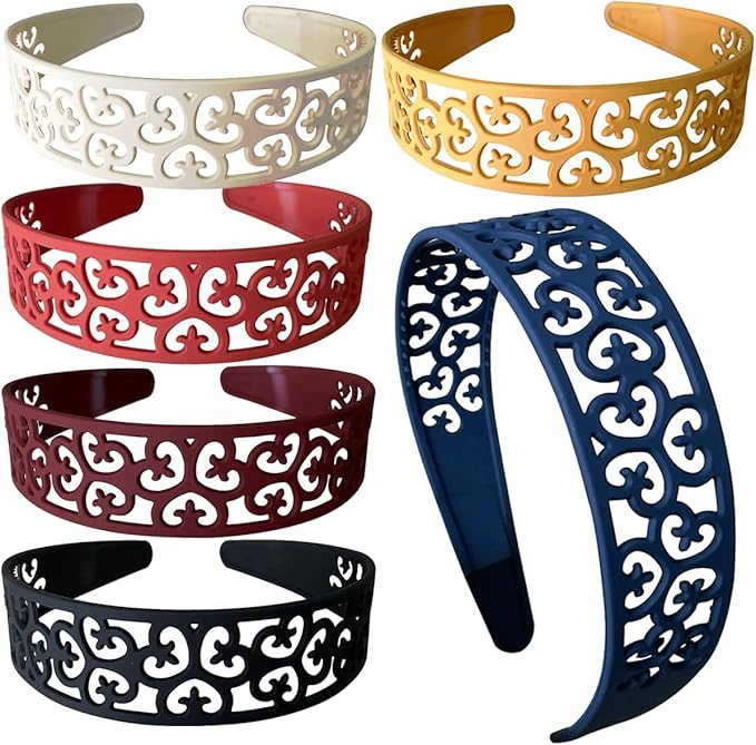 AM1061 Hair Band For Women & Girls Plastic Hair Headbands Flower Thick Hair Hoops Hair Accessories Multicolour Pack Of 1 Pcs - Image 6