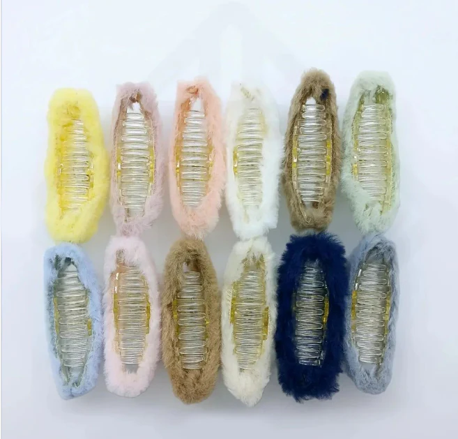 AM1086 Fur Hair Clip Butterfly - Image 2