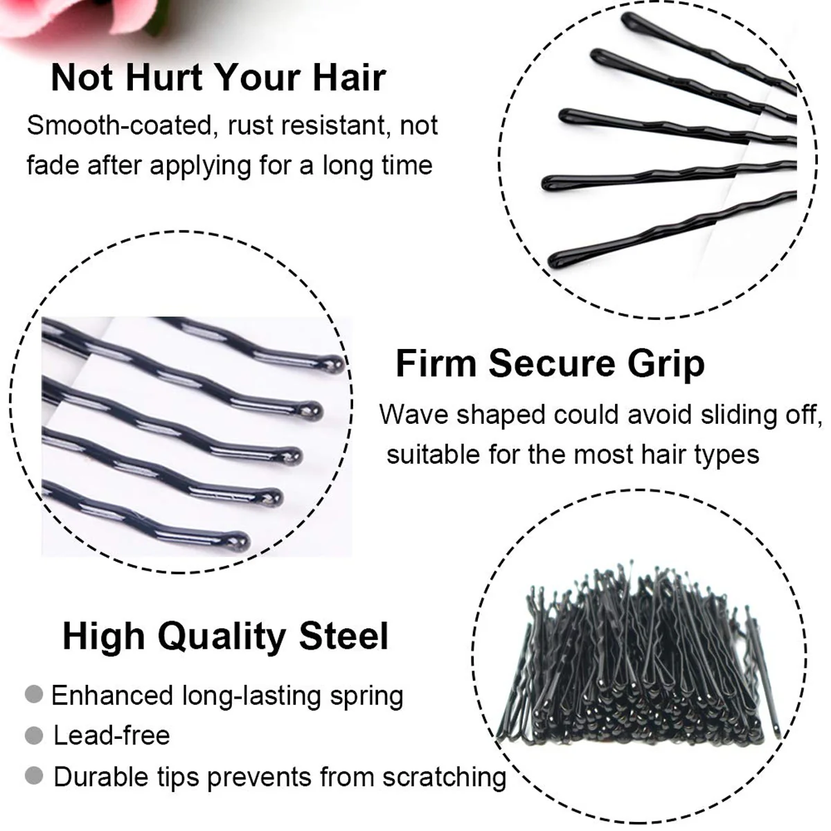 AM1114 Stainless Steel Heavy  Hairpins Pack of 10 Pcs (60mm) - Image 3