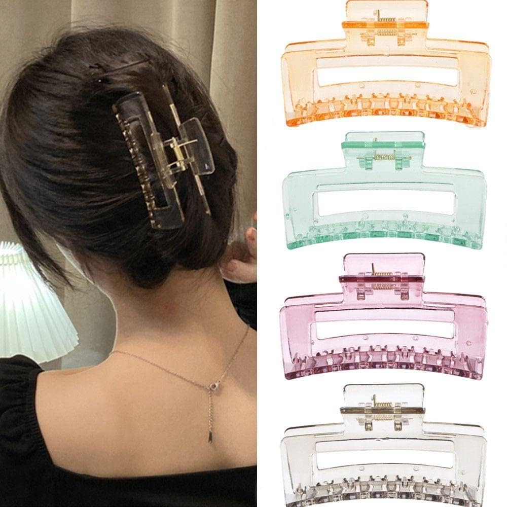 AM1153 Hair Claw Clips Transparent Clutcher For Women Girls 1 Pcs - Image 2