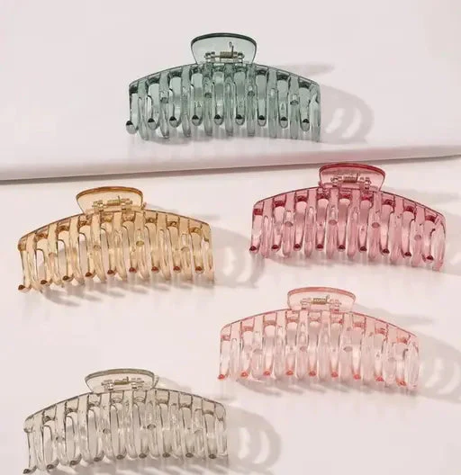 AM1153 Hair Claw Clips Transparent Clutcher For Women Girls 1 Pcs - Image 6