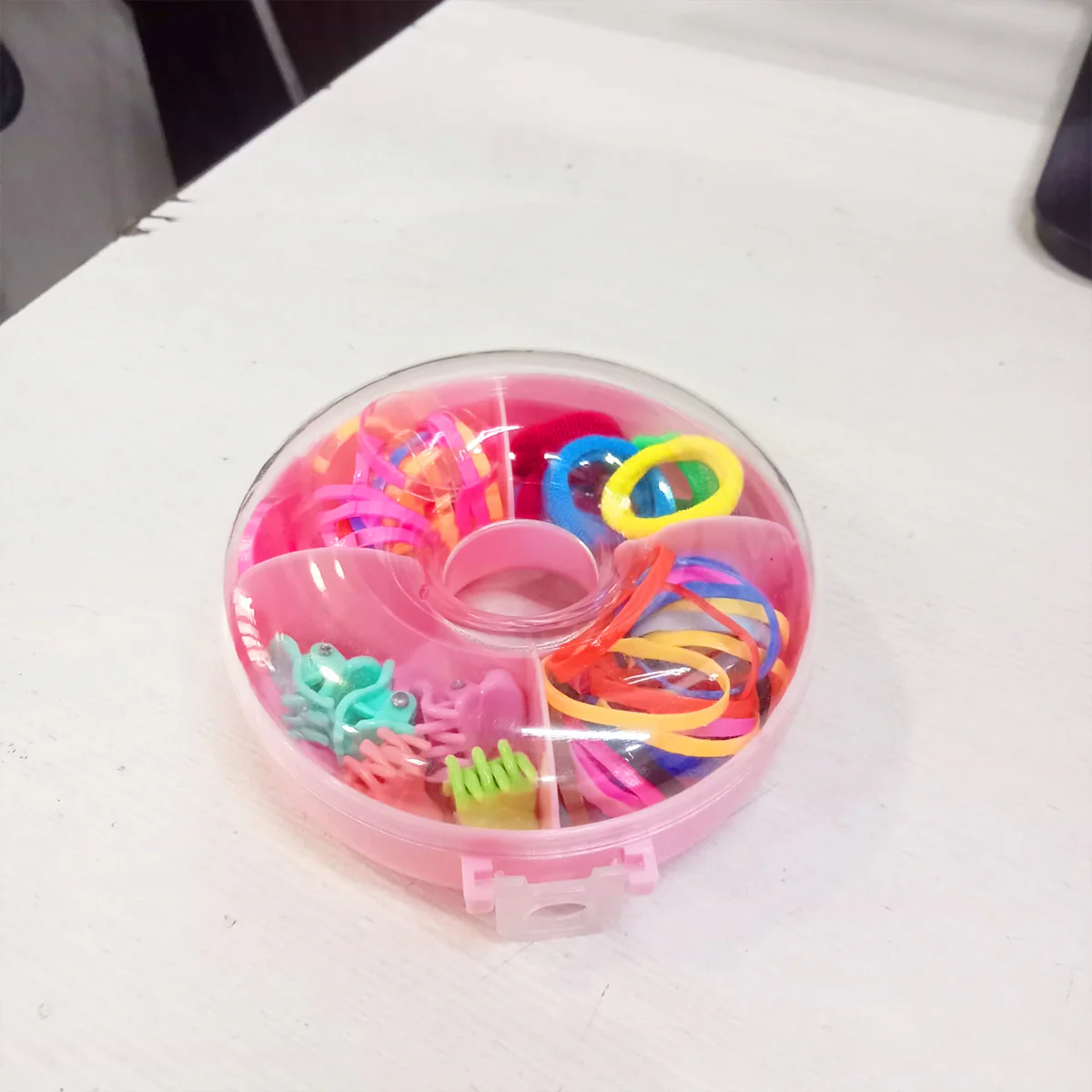 AM1192 Cute Mini donut round hair accessories gift box - Image 5