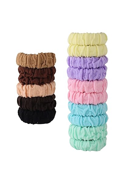 AM1203 Hair Rubber Bands for Girls Women Hair Accessories for Girls Rubber bands Soft & Stretchy Small Ponytail Multicolor Pack Of 12 Pcs - Image 6