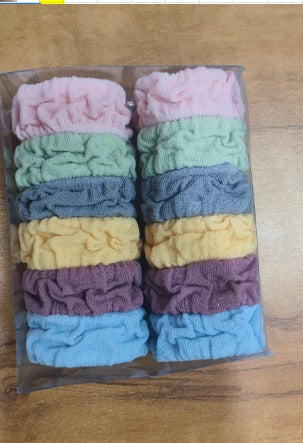 AM1203 Hair Rubber Bands for Girls Women Hair Accessories for Girls Rubber bands Soft & Stretchy Small Ponytail Multicolor Pack Of 12 Pcs - Image 9