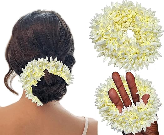 AM1211 Floral Artificial women hair sada gajra with fragnance - Image 2