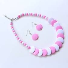 AM1214 Necklace With Earrings Plastic Multicolour Set - Image 2