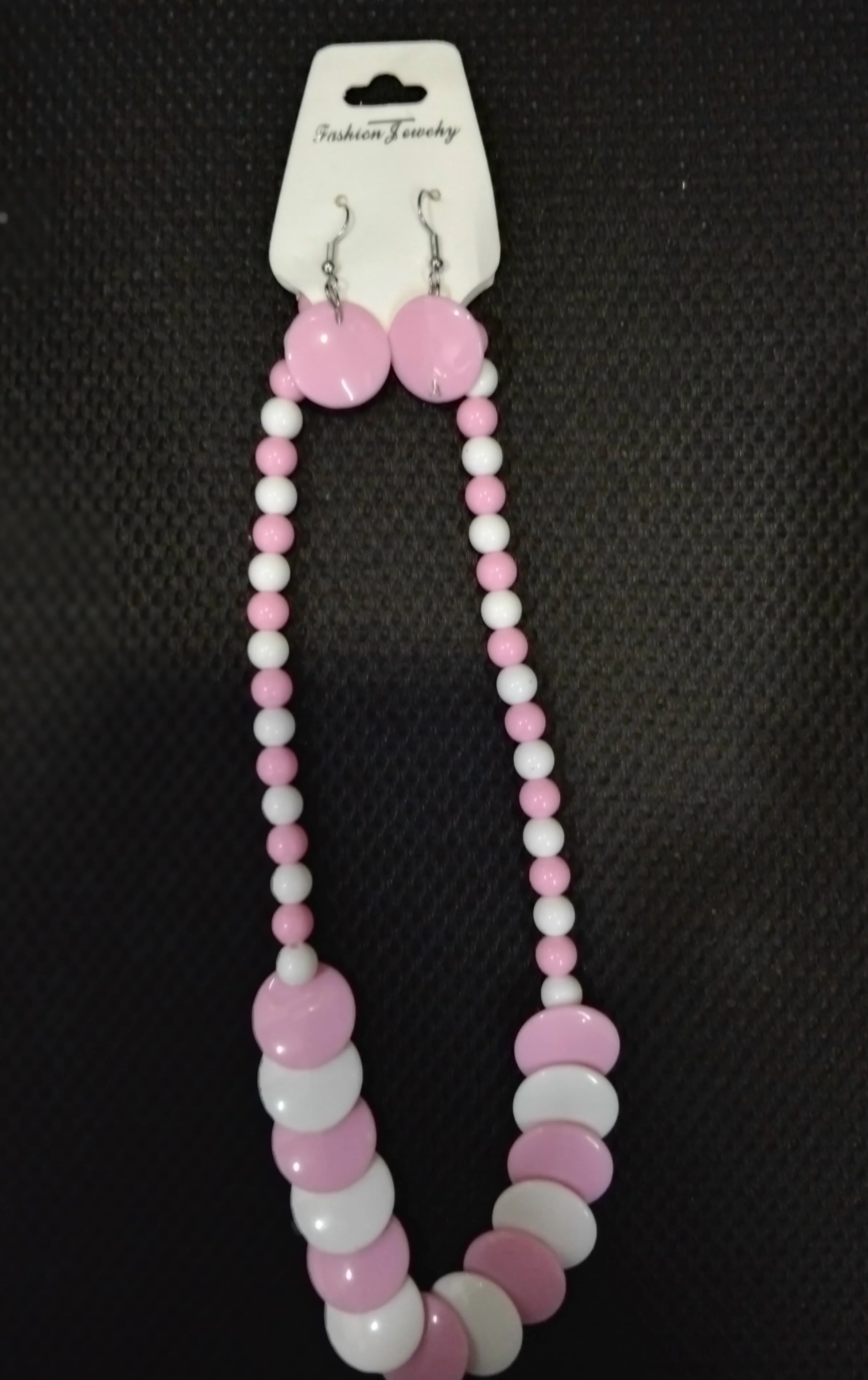 AM1214 Necklace With Earrings Plastic Multicolour Set - Image 4