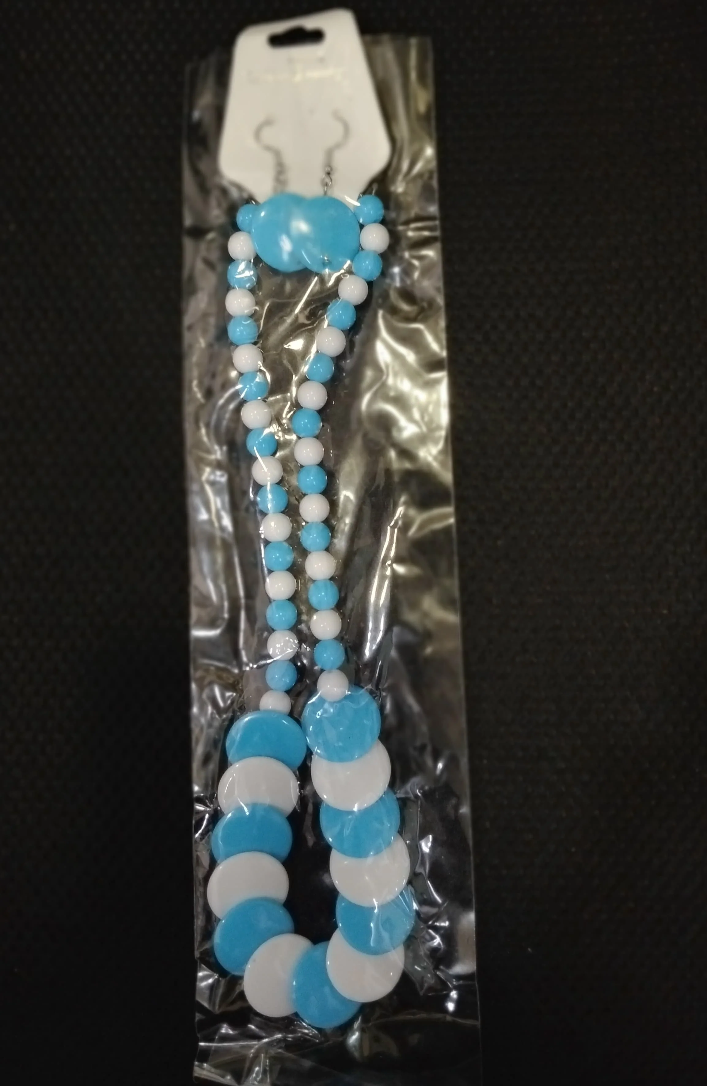 AM1214 Necklace With Earrings Plastic Multicolour Set - Image 5