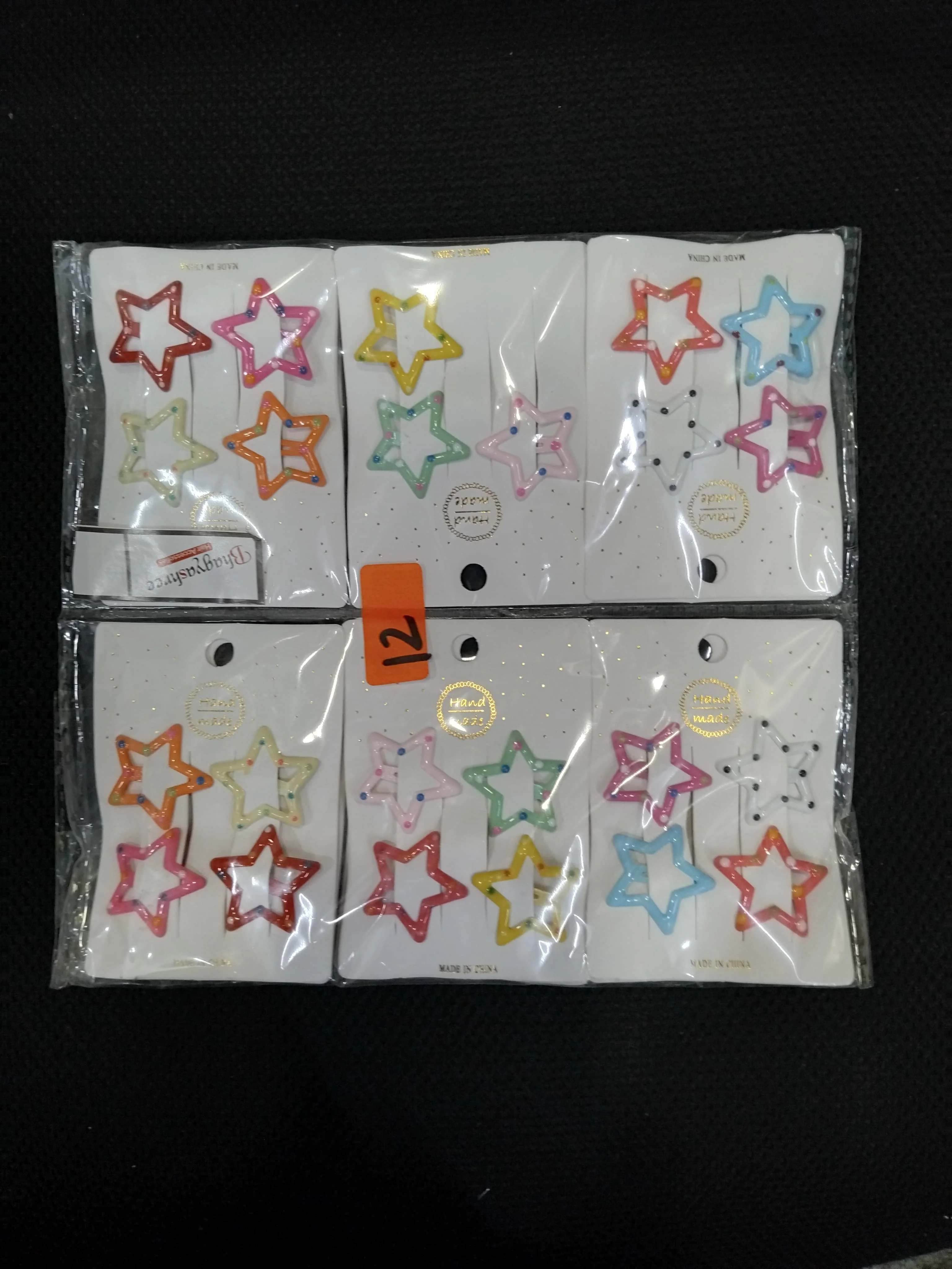 AM1220 Star Shape Hair Clip Lovely Sweet Hairpin Colorful Star Pack Of 6pcs - Image 7