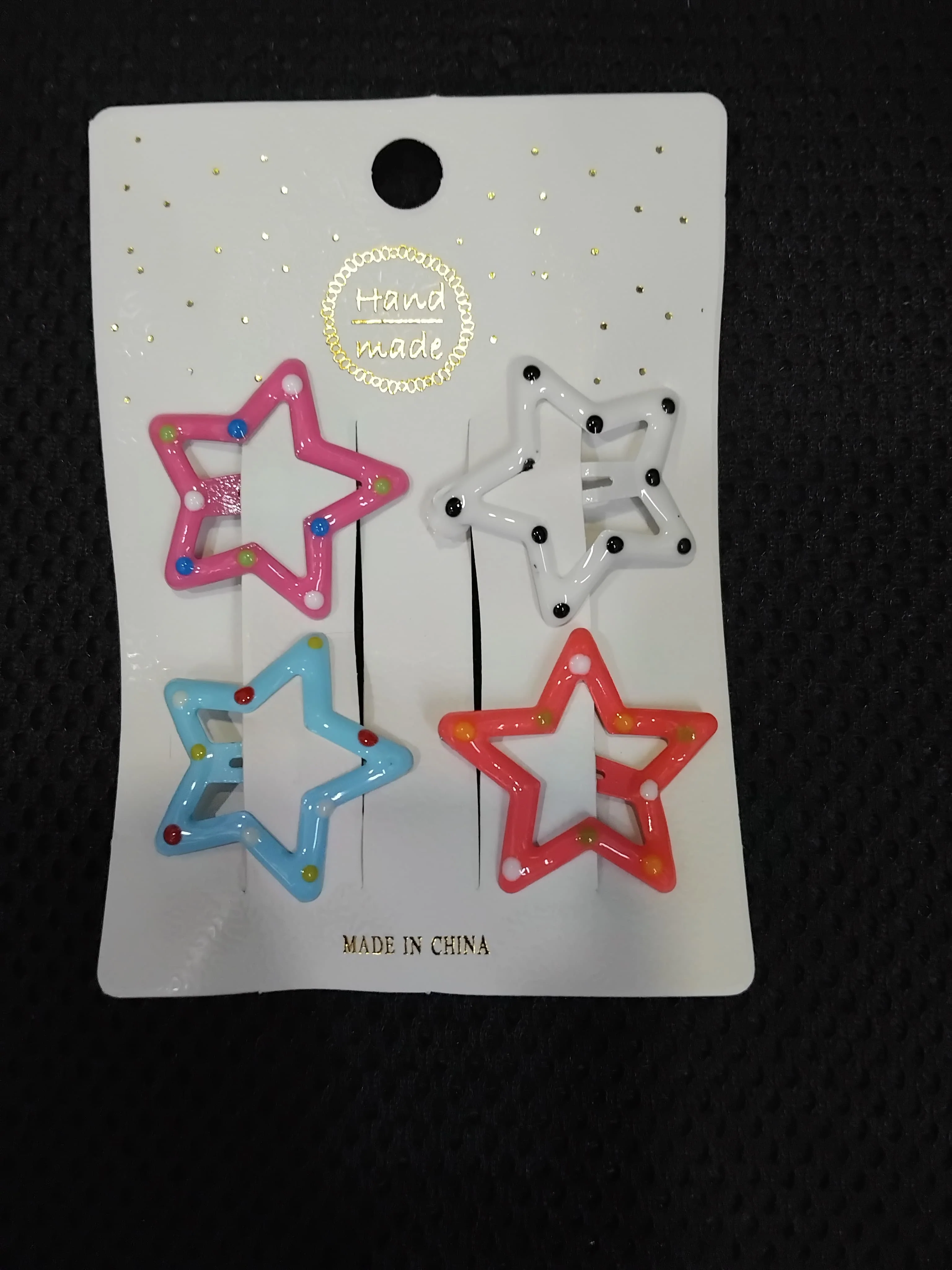 AM1220 Star Shape Hair Clip Lovely Sweet Hairpin Colorful Star Pack Of 6pcs - Image 8