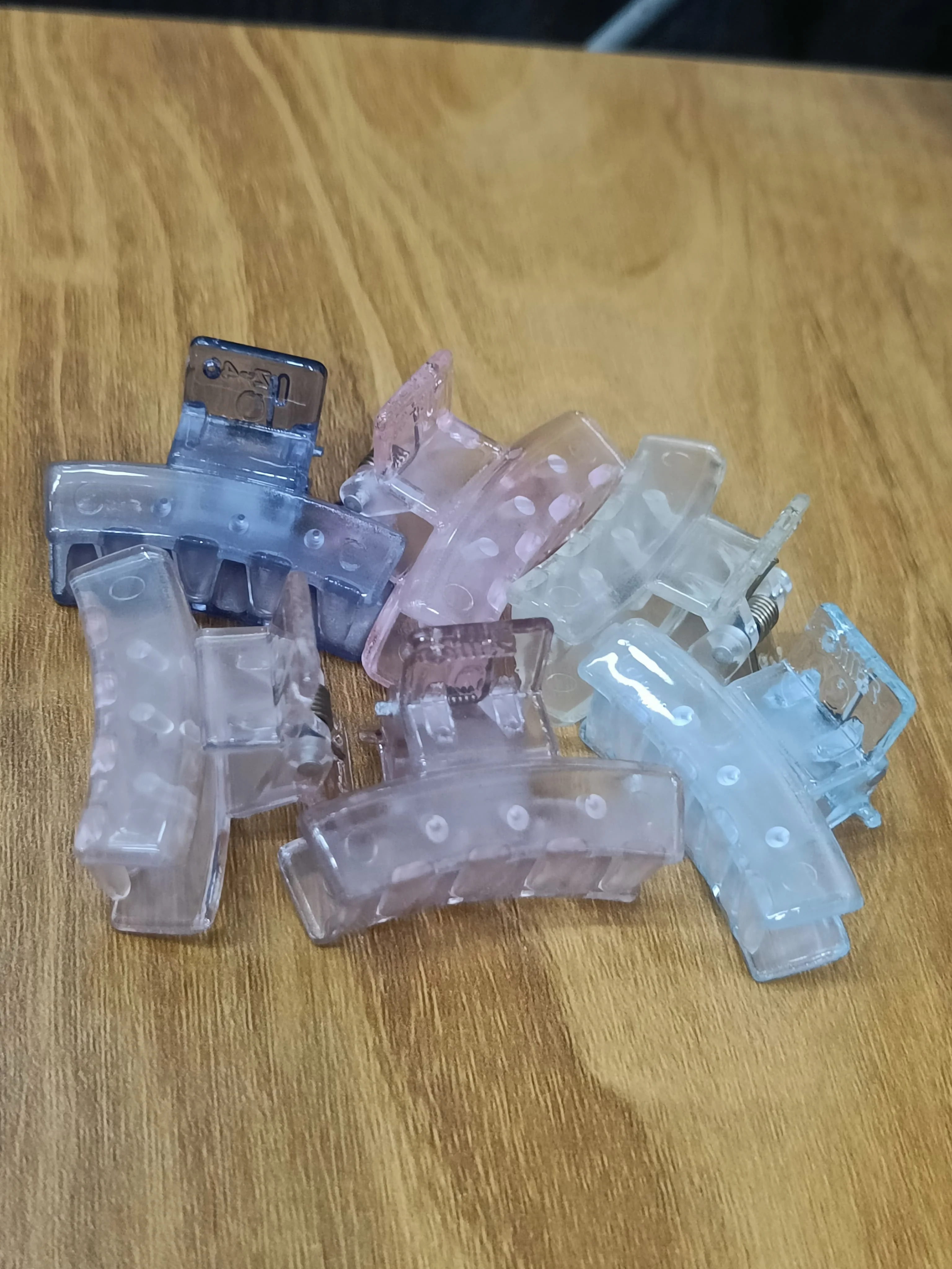 AM1228 Zillon multicolur Transparent Hair Claw Clips 6pcs NO41 - Image 13