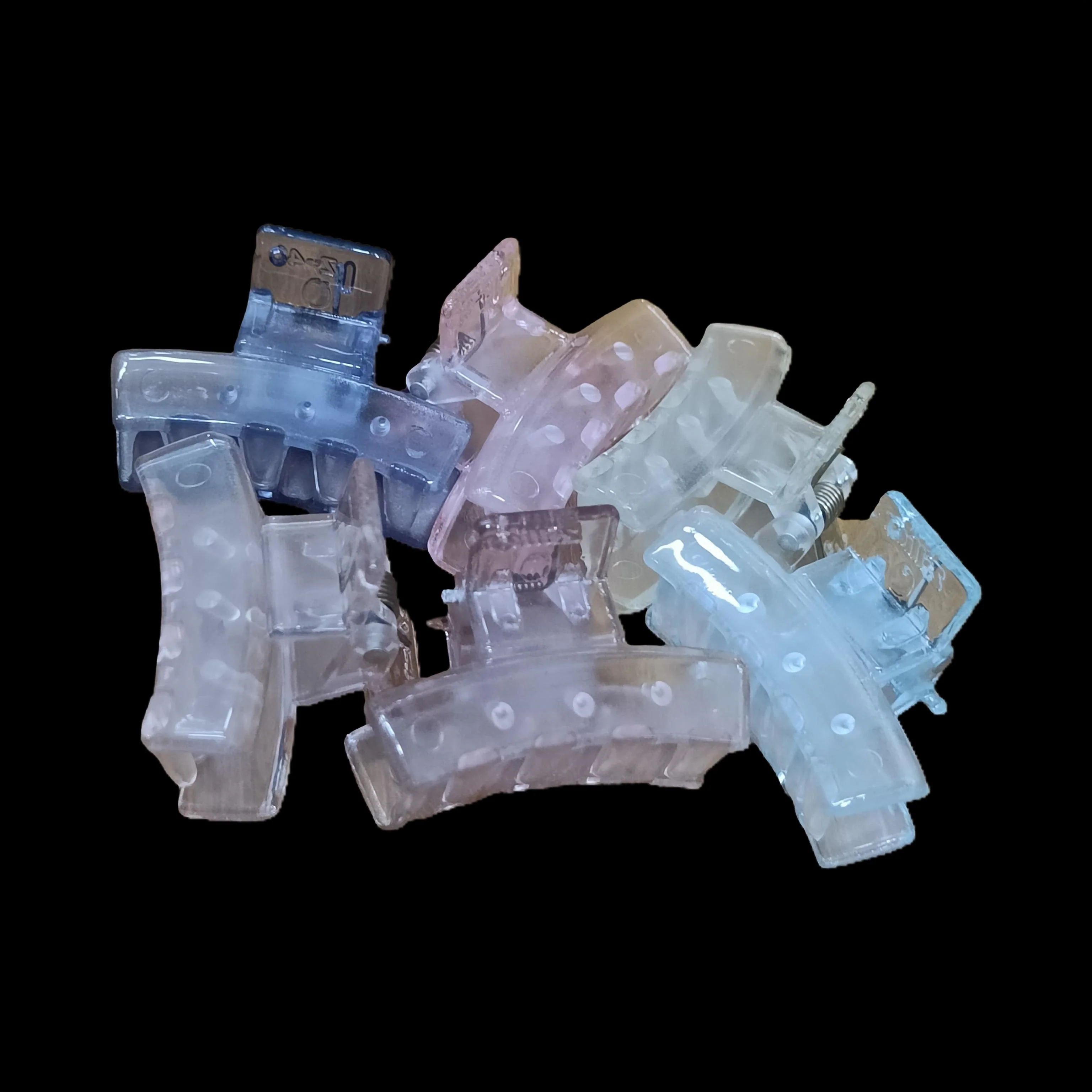 AM1228 Zillon multicolur Transparent Hair Claw Clips 6pcs NO41 - Image 17