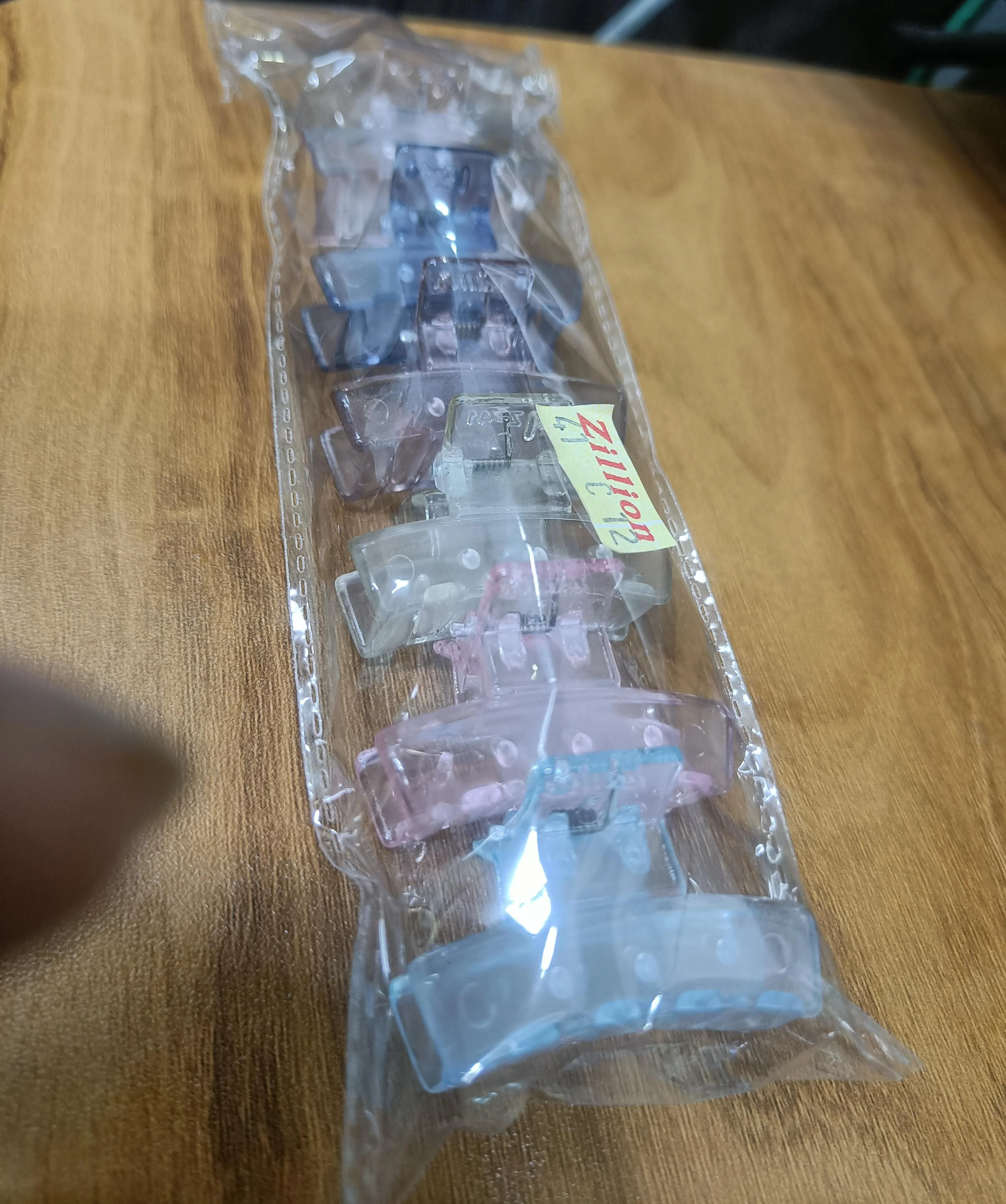 AM1228 Zillon multicolur Transparent Hair Claw Clips 6pcs NO41 - Image 8