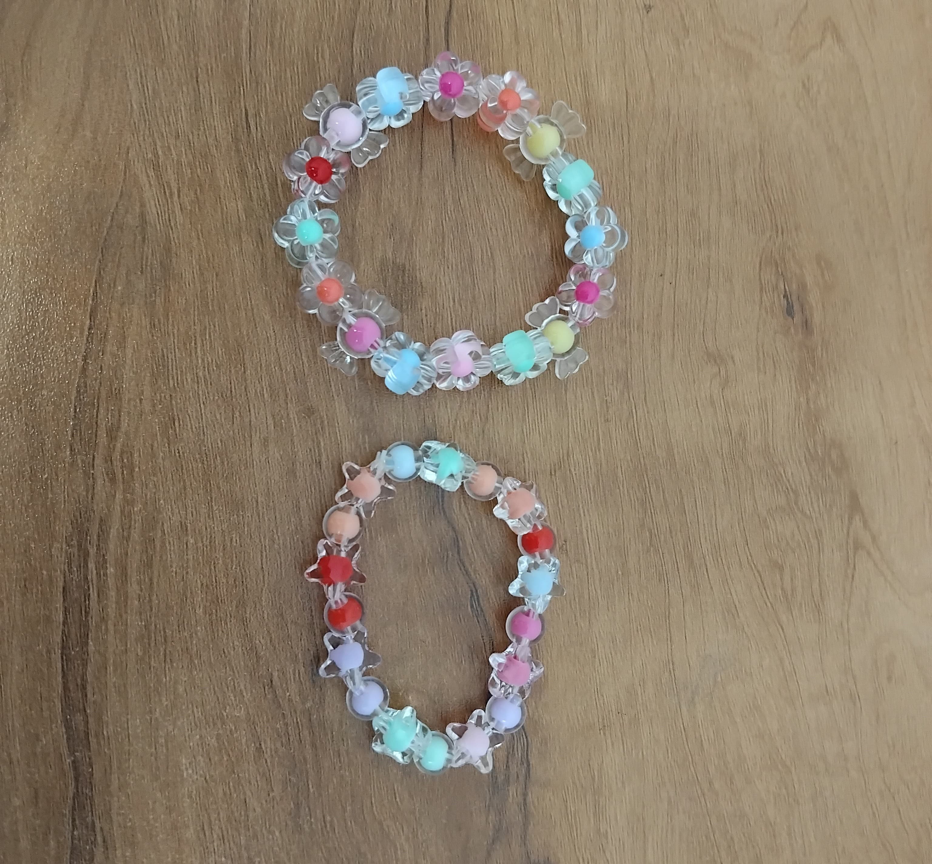 AM1240 Fancy Charm Transparent Braclete Beaded Elastic Handmade Stretch Bracelet Multicolour 1 Piece - Image 4